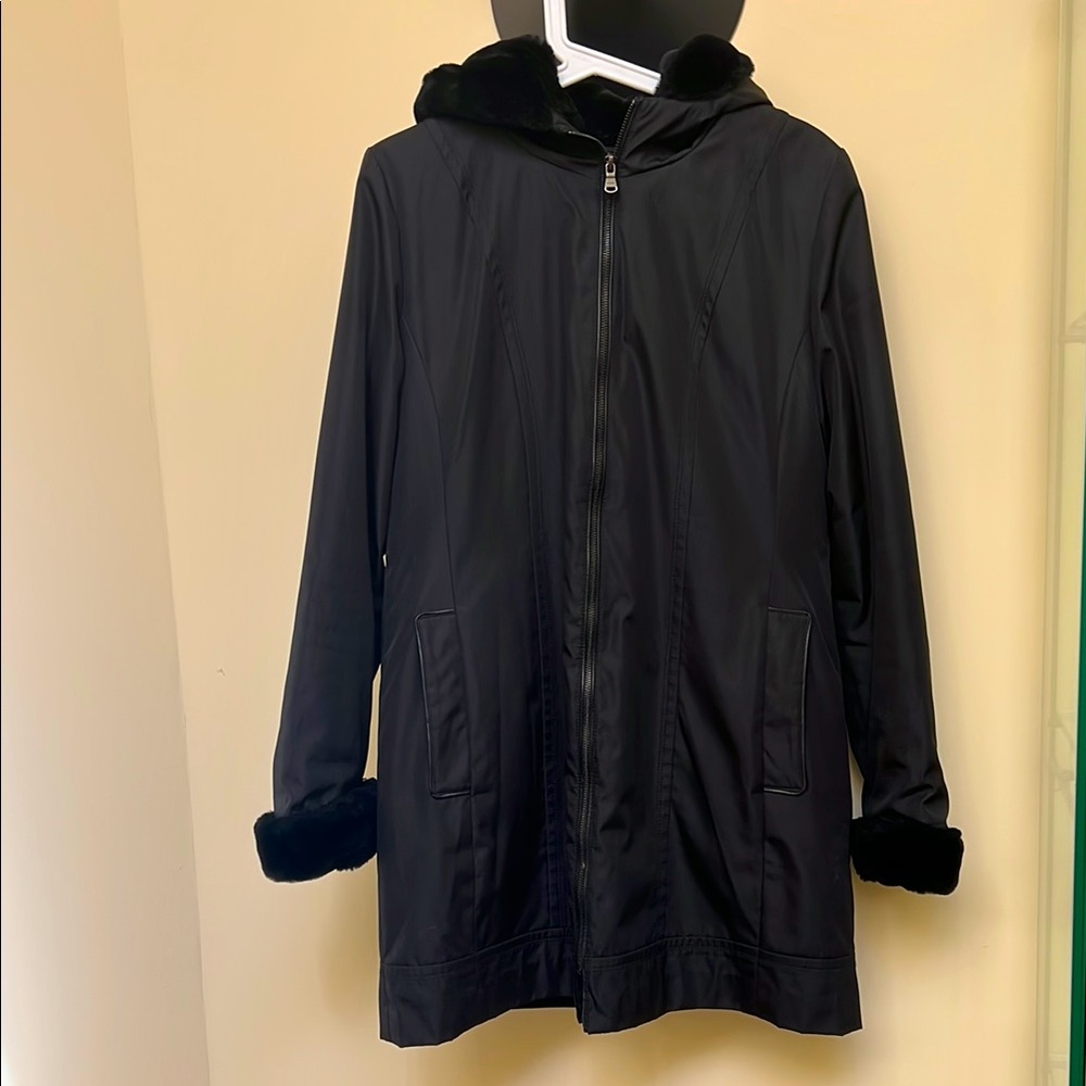 Women’s Black Hooded Coat